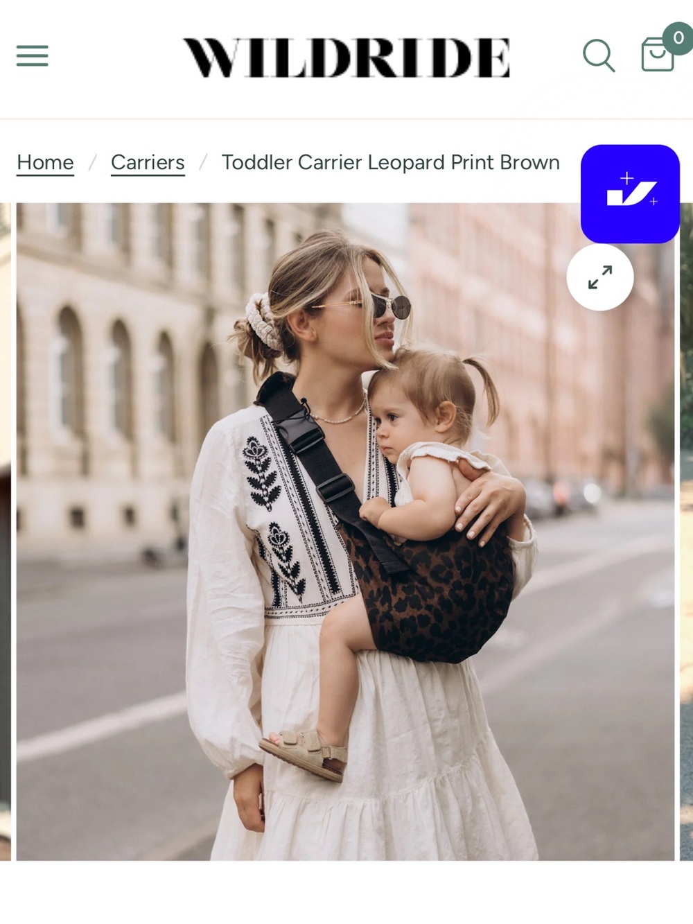 Toddler Carrier - Brown Leopard Print